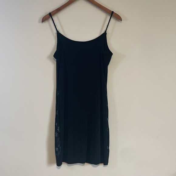 Soft Grunge Romantic Mini Dress Ecru Floral Med Black Daisy Ditzy 00s Whimsi - Picture 5 of 13